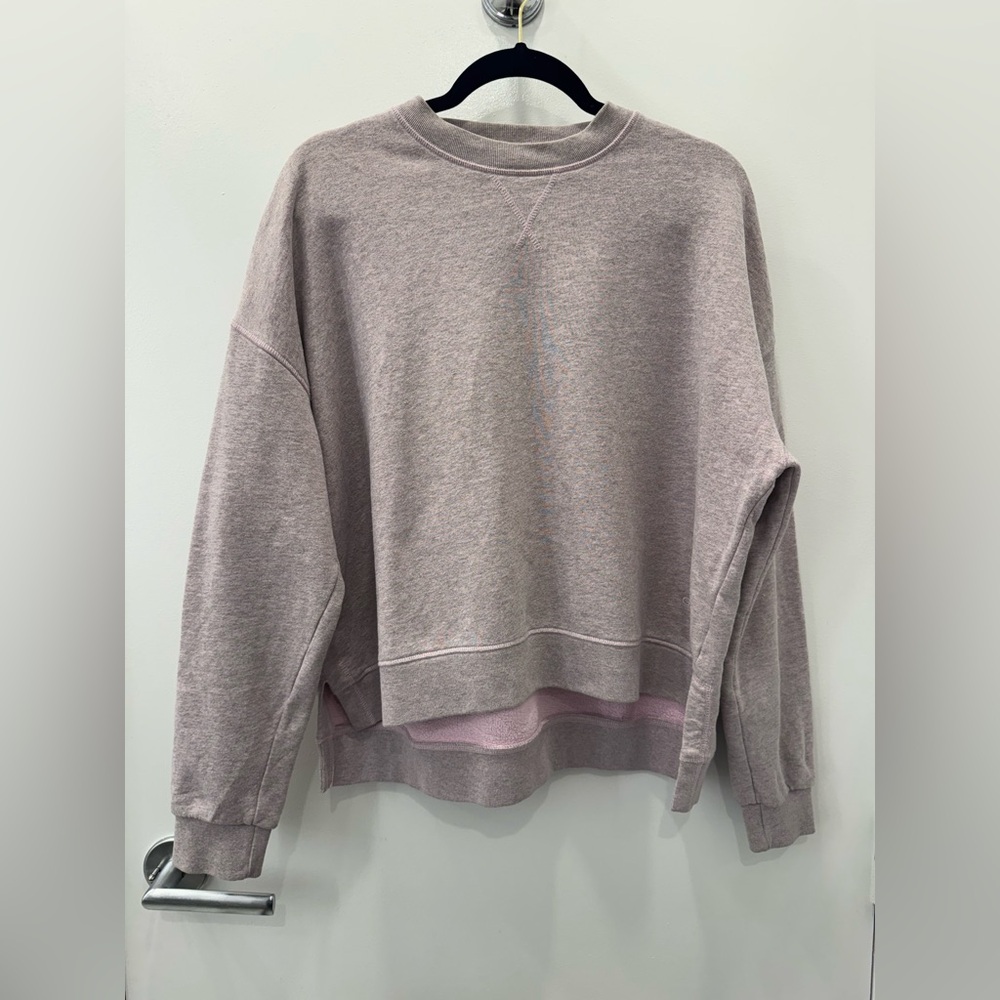 Ganni Heathered Light Purple Sweatshirt Size L